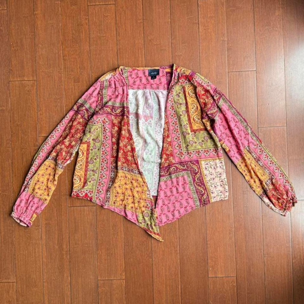 Pink and Green‎ Paisley Print Daytrip Top